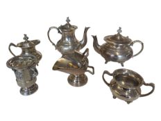 EARLY 20TH CENTURY EDWARDIAN SILVER PLATED TEA AND COFFEE SET