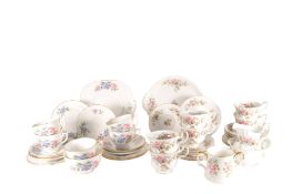 LATE 20TH CENTURY BONE CHINA FLORAL TEA SERVICE COLLECTION
