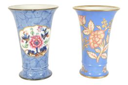 SPODE - PAIR OF 19TH CENTURY PORCELAIN SPILL VASES
