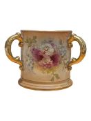 S FIELDING & CO - EARLY 20TH CENTURY CROWN DEVON LOVING CUP