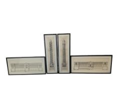 COLLECTION OF EICHHOLTZ FRAMED ARCHITECTURAL PRINTS