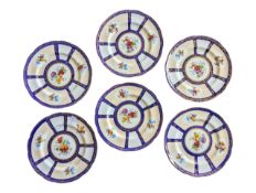 PARAGON - SIX EARLY 20TH CENTURY BONE CHINA QUEEN MARY PLATES