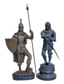 TWO 19TH CENTURY BRONZE SPELTER FIGURINES / STATUES
