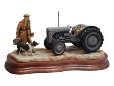 BORDER FINE ARTS - HAND MADE LATE 20TH CENTURY TRACTOR FIGURE GROUP
