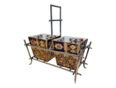 DAVENPORT & SONS - EARLY 20TH CENTURY PORCELAIN CONDIMENT SET