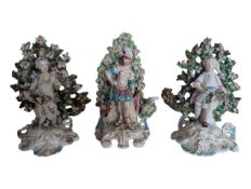 THREE 18TH CENTURY CLASSICAL PORCELAIN FIGURES