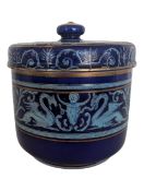 WEDGWOOD - MID 19TH CENTURY PORCELAIN BISCUIT BARREL / TOBACCO JAR