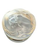 20TH CENTURY LALIQUE CIRCULAR LIDDED POWDER BOX / POT