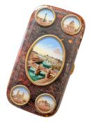 19TH CENTURY TORTOISESHELL GRAND TOUR CIGARETTE / CARD CASE