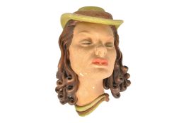 JON DOUGLAS - 1930S VICKY LESTER PLASTER WALL MASK - RD NO 3380