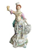 18TH CENTURY DERBY PORCELAIN FIGURE OF ROMAN GODDESS MINERVA