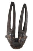 20TH CENTURY NIGERIAN EKOI HEADDRESS STATUE