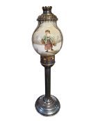 LATE 19C / EARLY 20C FRENCH SPRING LOADED SILVER PLATED CANDLE STICK