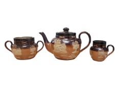 ROYAL DOULTON - EARLY 20TH CENTURY LAMBETH STONEWARE TEA SERVICE