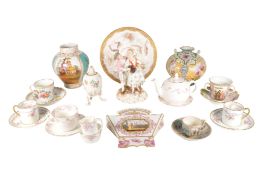 COLLECTION OF 19TH CENTURY VICTORIAN & LATER PORCELAIN FIGURES / ITEMS