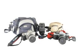 CANON - TWO VINTAGE 35MM SLR CAMERAS & LENSES