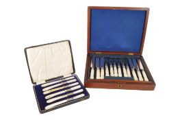 TWO LATE 19TH / EARLY 20TH CENTURY SILVER PLATED CUTLERY SETS