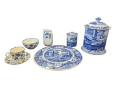 SPODE ITALIAN - COLLECTION OF BLUE & WHITE CHINA