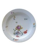 FRANKENTHAL - MID 18TH CENTURY PORCELAIN HAND PAINTED DISH
