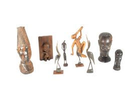 COLLECTION OF 20TH CENTURY AFRICAN HARDWOOD CARVINGS