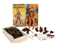 TWO VINTAGE MARX ACTION FIGURES WITH JOHNNY WEST
