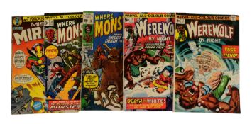 COMIC BOOKS - WEREWORLF / WHERE MONSTERS DWELL / MISTER MIRACLE