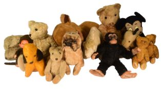 TEDDY BEARS - COLLECTION OF VINTAGE SOFT TOYS