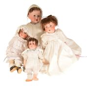 DOLLS - COLLECTION OF VINTAGE GERMAN BISQUE HEADED DOLLS