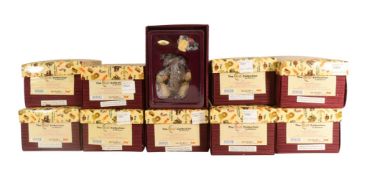 TEDDY BEARS - STEIFF COLLECTION BY ENESCO WITH DISPLAY SHELF