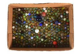 COLLECTION OF ASSORTED VINTAGE GLASS MARBLES