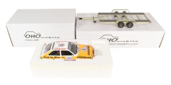 OTTO MODELS - 1/18 SCALE RESIN VAUXHALL CHEVETTE & TRAILER