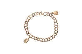HALLMARKED 9CT GOLD TWIN LINKED BRACELET