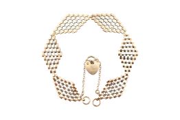 HALLMARKED 9CT GOLD FANCY LINK BRACELET