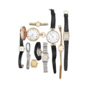 COLLECTION OF WRISTWATCHES & POCKET WATCHES