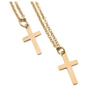 TWO HALLMARKED 9CT GOLD NECKLACES & PENDANTS
