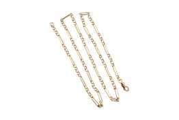 9CT GOLD FANCY LINKED NECKLACE CHAIN