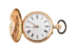 14CT GOLD FULL HUNTER FOB WATCH