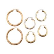 COLLECTION OF 9CT GOLD EARRINGS