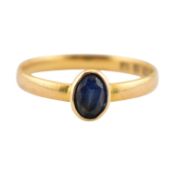HALLMARKED 22CT GOLD & SAPPHIRE RING