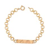 18CT GOLD NAME TAG BRACELET