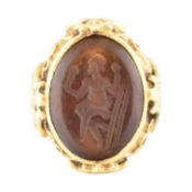 GOLD INTAGLIO SIGNET RING