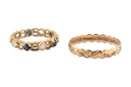 TWO HALLMARKED 9CT GOLD RINGS