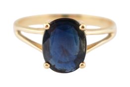 14CT GOLD & SAPPHIRE RING