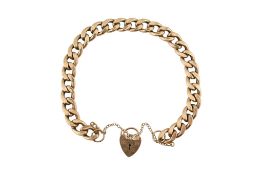 HALLMARKED 9CT GOLD CURB LINK CHAIN BRACELET