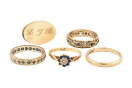 ASSORTMENT OF GOLD & YELLOW METAL JEWELLERY