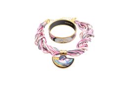 MICHAELA FREY PRECIOUS ENAMEL NECKLACE & HINGED BANGLE