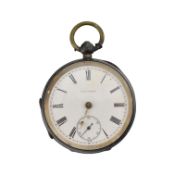 HALLMARKED SILVER OPEN FACED WALTHAM POCKET WATCH