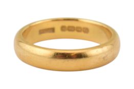 HALLMARKED 22CT GOLD WEDDING BAND RING