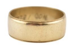 HALLMARKED 9CT GOLD WIDE WEDDING BAND RING