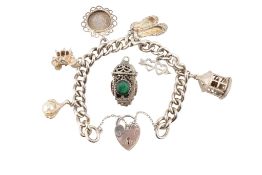 HALLMARKED SILVER CHARM BRACELET
